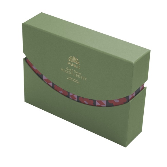 PAPIER GOOD TIMES GREETING CARD SET 12 pack - Picture 2 of 3